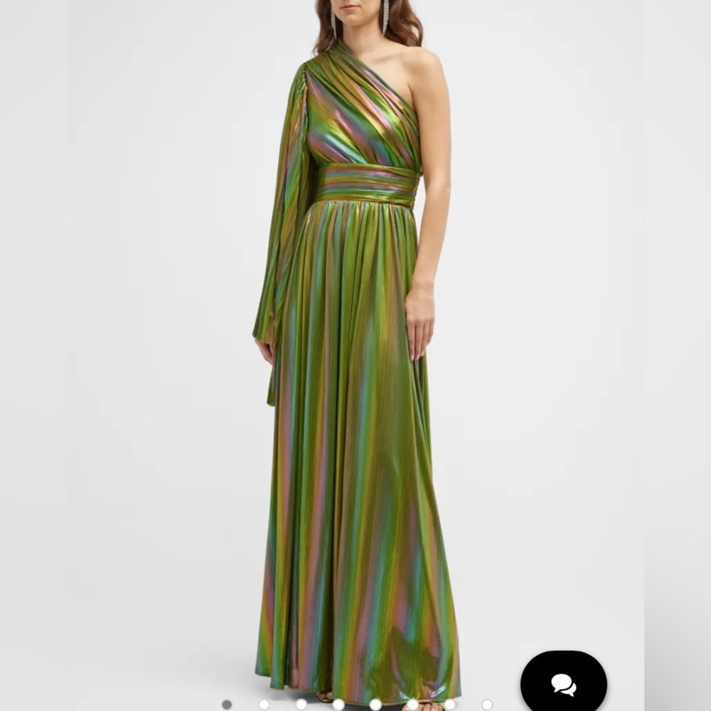 Bronx and Banco Multicolored Metallic Gown